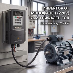 Инвертор от монофазен (220v) към трифазен ток за трифазен ел мотор честотен инвертор