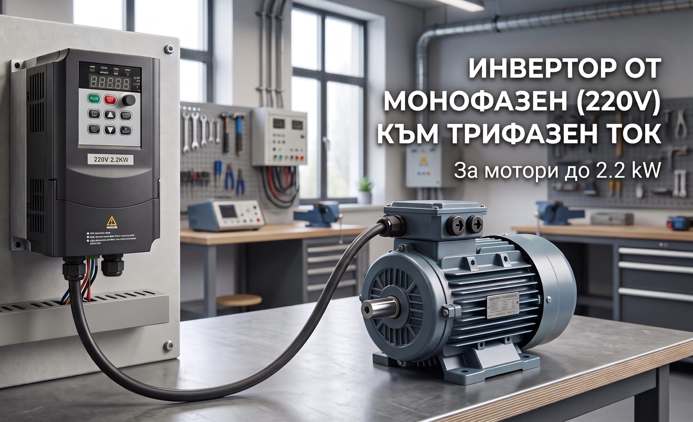 Инвертор от монофазен (220v) към трифазен ток за трифазен ел мотор - Image 2